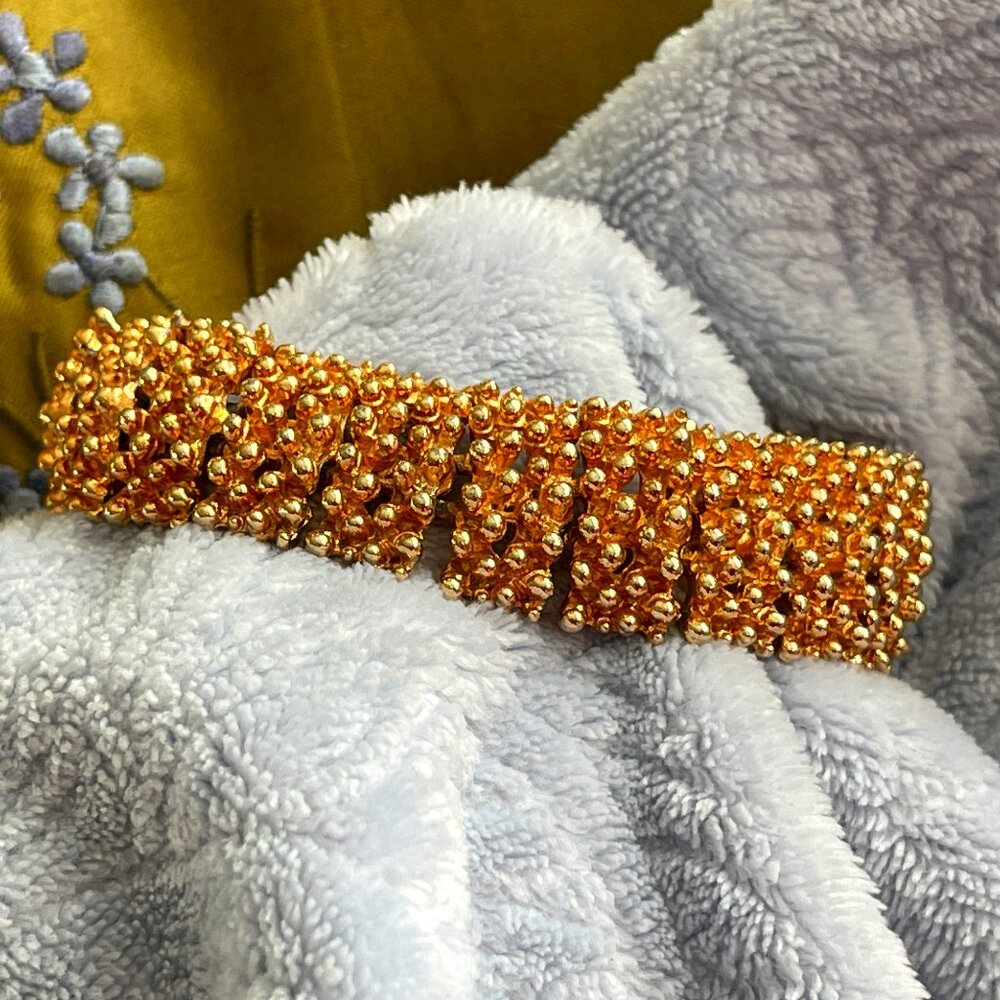 💎 Vintage Sara Coventry Gold Link Bracelet – Jewel Tone Romance ✨